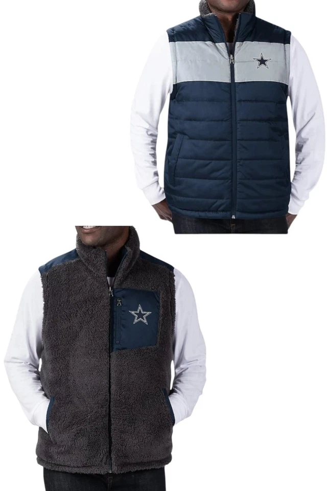 Chaleco vaquero reversible NFL Dallas para hombre Foto 1 de 1