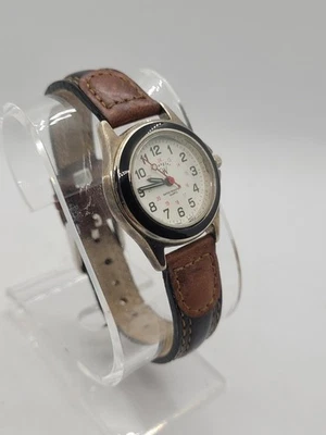 Wrangler quartz watch white dial,brown leather band, Waterproof.  - Image 1 of 4
