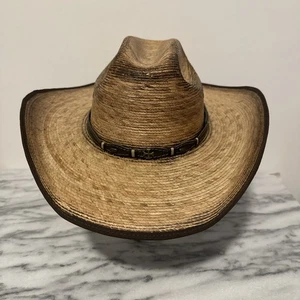 CODY JAMES TOASTED PALM STRAW WESTERN COWBOY HAT SIZE L/XL Excellent - Picture 1 of 14