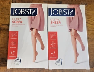 2 Jobst Ultra Sheer 15-20mmHg Medium Knie schwarz CT Kompressionsstrümpfe - Bild 1 von 5