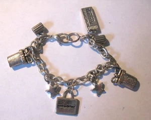 Pulsera American Girl Doll Theater Doll 7" Charm Bracelet Silvertone - Imagen 1 de 5