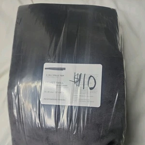 Pottery Barn Samt Köper Verdunkelungsvorhang gewaschen schwarz 50 x 96" Neu mit Etikett - Bild 1 von 3