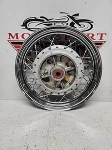 1996 - 2009 KAWASAKI EN500C EN500 EN 500 VULCAN LTD OEM REAR WHEEL RIM STRAIGHT - Picture 1 of 11