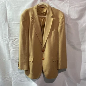 Vintage Barrister Mens 100% Camel Hair Blazer Sport Coat Jacket Two Button - Picture 1 of 8
