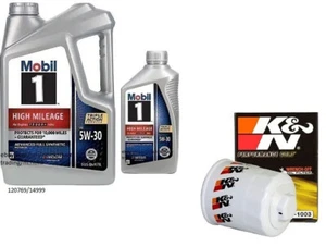 Mobil1 5W30 Full Syn. H/M Engine Oil - 6 Quarts w/K&N HP-1003 Oil Filter - Picture 1 of 1