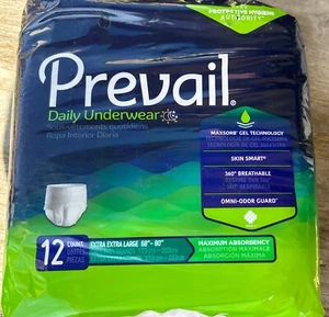 Prevail Daily Underwear XXL, PV-517 - Pack of 12, New, Fast Shipping - Picture 1 of 2