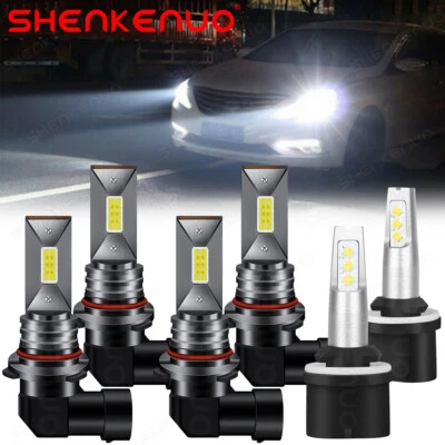 For Saturn SC1 SC2 1997-2002 Combo 9005 9006 880 LED Headlight Fog Light Bulbs - Image 1 of 4