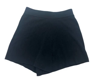 Women’s Size S Black Knit Elastic Waist Lounge Shorts High Waist NEW - Picture 1 of 5