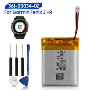 Batería de reloj 361-00034-02 para reloj inteligente deportivo Garmin Fenix 3 Fenix3 F3 HR GPS - Imagen 1 de 6