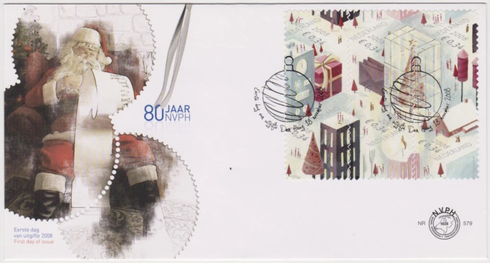 Netherlands FDC 2008, December Stamps 2008, mint - Image 1 of 1