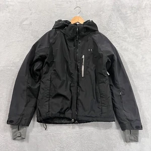 Under Armour Recco Jacket Mens Medium Black Full Zip Ski Snowboard - Picture 1 of 22