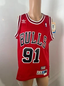 NBA Chicago Bulls # 91 Dennis Rodman 1995-1996 Adidas Shirt Size S - Picture 1 of 10