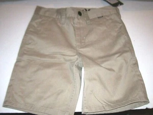 NEW Hurley sz 6  beige khaki chino long walk shorts boys adjustable - Picture 1 of 2
