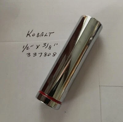 KOBALT  1/2" x 3/8" DR  DEEP   SOCKET  # 337808  12Pt Free USA  Shipping - Image 1 of 4