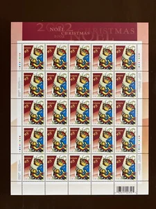 Canada Stamp Sheet/Pane - 2002 48c CHRISTMAS - ABORIGINAL ART Pane of 25 UT 1965 - Foto 1 di 1
