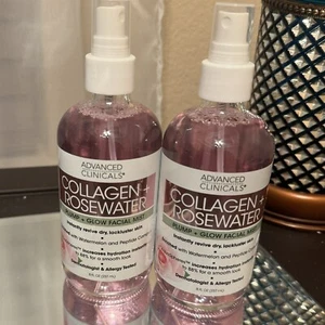 Advanced Clinicals Collagen & Rosewater Plump & Glow Facial Mist (2) - Picture 1 of 6