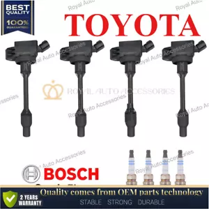 OEM Ignition Coil & Bosch Iridium Spark Plug For Lexus UX200 Toyota Camry Set - Picture 1 of 24