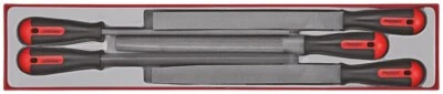 Teng Tools 5 Piece Soft Grip Assorted 10" Heavy Duty Metal File Set, Case,TTXF05