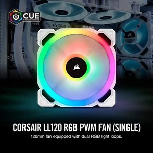 Corsair LL CO-9050091-WW 120mm LL120 RGB Dual Light Loop RGB LED Fan White - Bild 1 von 6