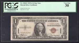 FR. 2300* 1935-A $1 *STAR* ”HAWAII” SILVER CERTIFICATE NOTE PCGS VERY FINE-30 - Picture 1 of 2