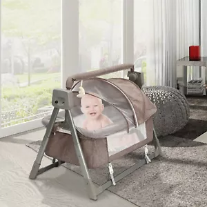 Baby Bassinet Bedside Sleeper w/ Mosquito Net Portable Crib for Newborns - Picture 1 of 13