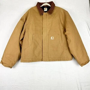 Vintage Carhartt Duck Trachtenjacke Gr. 54 3X Artic Quilt gefüttert braun J02 - Bild 1 von 10
