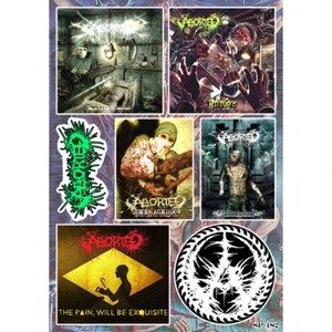 Aborted Albums Sticker Pack | Goremageddon Retrogore Death Metal Grindcore Band - Bild 1 von 1