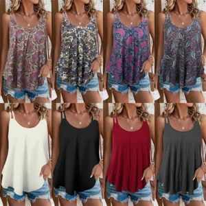 Top donna bretelle tinta unita scollo a V sexy doppia radice grande bretelle top - Foto 1 di 21