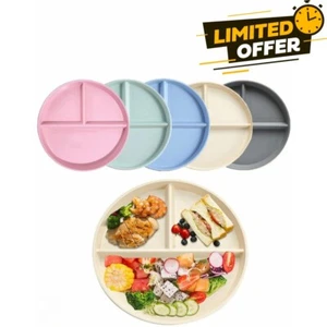Unbreakable Divided Plates 5PCS for Kids Adults, Compartment Plates, Lightweight - Picture 1 of 9