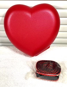 Tupperware Geldbörse rot Valentinstag Herz.  Druckknöpfe zu! Mit neuem Armband Selten! Neu! - Bild 1 von 11