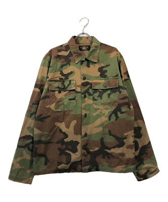 RRL RALPH LAUREN 13 STAR BUTTON CAMOUFLAGE MILITARY JACKET MEN OLIVE SIZE M USED - Image 1 of 4