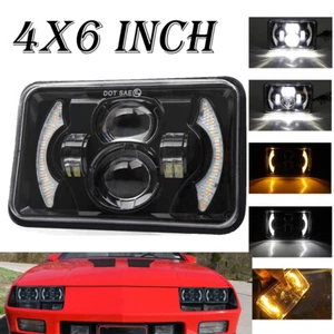 4x6" Led Headlight Hi/Lo Beam DRL Turn for Chevrolet S10 1995 1996 1997 Trucks - Bild 1 von 12