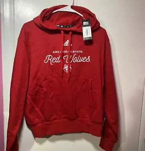 ARKANSAS STATE RED WOLVES Women's Red ADIDAS Hoodie Size Small (34 - 36) - Picture 1 of 5