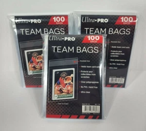 300 (3 confezioni da 100) Borse Ultra PRO Team Maniche richiudibili - Foto 1 di 2