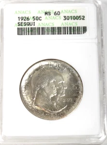 1926 Sesquicentennial Commemorative Half Dollar : ANACS MS60 - Picture 1 of 4