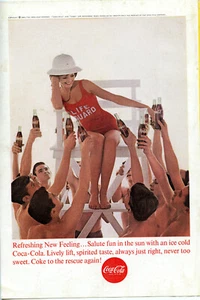 Coca Cola 1963 Life Guard Vintage Advertisement  Refreshing New Feeling - Picture 1 of 6