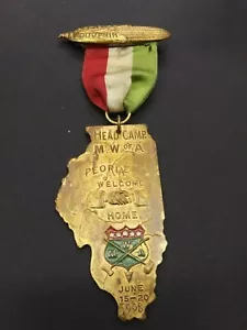 MODERN WOODMAN OF AMERICA, Peoria IL 1908 Headcamp Medal - Picture 1 of 1
