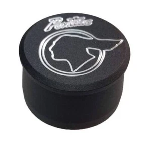 Black Aluminum Push-In Breather For Valve Covers, Indian Head - Foto 1 di 1