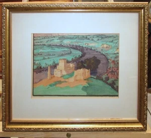 Harold Collinson 1930s Arts & Crafts Color Woodblock Print Listed British Artist - Picture 1 of 8