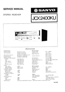 Service Manual Instructions for Sanyo Jcx 2400 Plastic - Picture 1 of 1