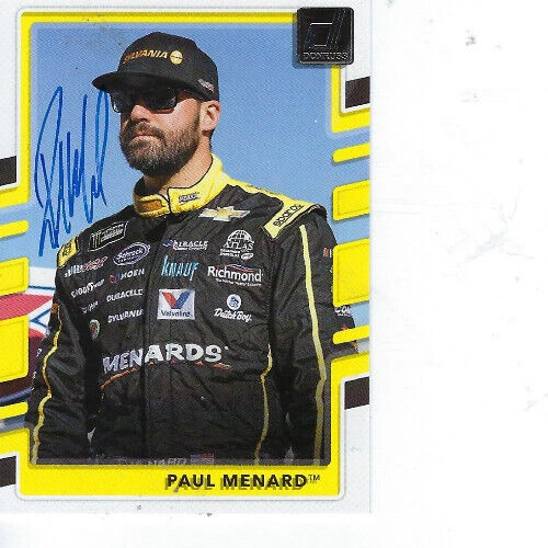 PAUL MENARD SIGNED 2018 PANINI DONRUSS RACING #58 - NASCAR - Image 1 of 1