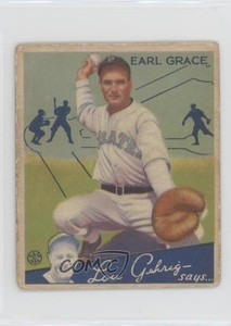 1934 Goudey Big League Chewing Gum R320 Earl Grace #58