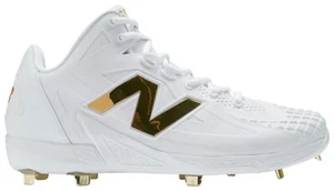 Baseball uomo New Balance Shohei Ohtani 1 cella a combustibile bianco/oro 2024 punta in metallo - Foto 1 di 5