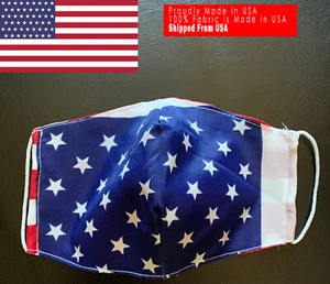 Copri maschera viso riutilizzabile bandiera americana USA - Foto 1 di 6