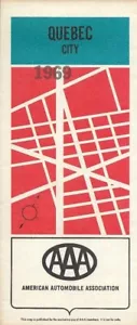 1969 AAA hoja de ruta ciudad de Quebec Canadá Sillery Ste-Foy Giffard Charlesbourg Gousha - Imagen 1 de 4