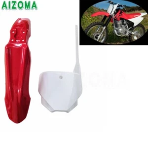 Motorcycle Number Plate & Front Mud Guard For Honda CRF 150F 230F 2015-2019 - Picture 1 of 9