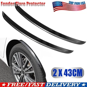 43cm Car Wheel Eyebrow Arches Trim Lips Strip Fender Flare Protector Rubber x2. - Picture 1 of 7