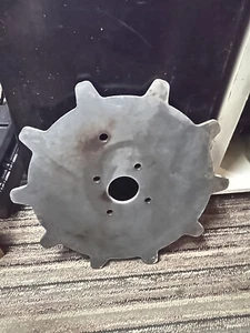 21in x 5/8in x 3in hole dia 10 cogged Solid Steel Wheel Cog Gear - Steampunk - Picture 1 of 6