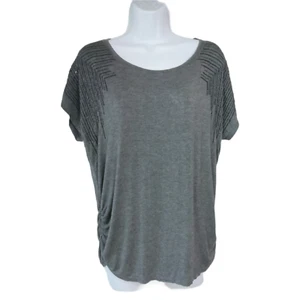 Blusa para mujer Mel & Mo con cuentas gorras de cintura gris talla M - Imagen 1 de 7