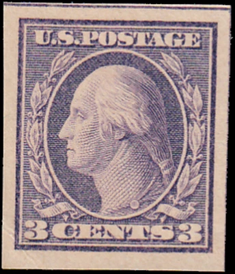 US Stamp #484 - 1917 3¢ George Washington, Type II, EzGrade™ F, MHH, Imperf - Image 1 of 3